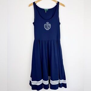 Lauren Ralph Lauren Navy Blue Nautical Dress